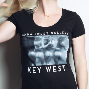 Anna Sweet Gallery - Women's Black V & Scoop Neck Tee