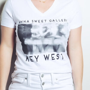 Anna Sweet Gallery - Women's White Scoop & V Neck Tee