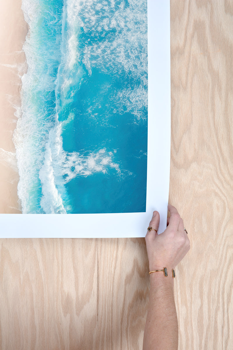 Drone Wave Photograph "Sand & Sea"